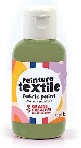 Graine Créative Tinte textil de 50 ml, color verde caqui