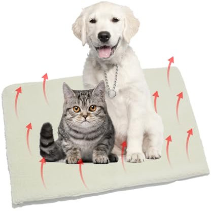 Tappetino Riscaldante per Cani, Tappetino Riscaldante Animal, 60X45 cm Coperta Autoriscaldante per Gatti, Tappetino per Cani Antiscivolo, Tappeto Termico per Cane, Nessuna Batteria Richiesta