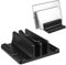 MEMOFYND 1 supporto verticale singolo per computer portatile, regolabile, 1 slot, supporto verticale per laptop, supporto portatile, supporto da scrivania, nero