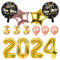 Silvester Deko 2024 Luftballons, PAMIYO Happy New Year Deko Luftballons Gold Neujahr Silvesterdeko Deko Silvester Party 2024 Neujahrsdeko Silvesterpartydeko Accessoire für Silvesterparty