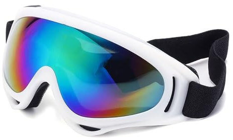 BECILES Ski Snowboard Brille, UV-Schutz Goggle, Motocross Brille Helmkompatible, Anti-Fog Skibrille, Sportbrille für Skifahren Motorrad Fahrrad Skaten, Unisex