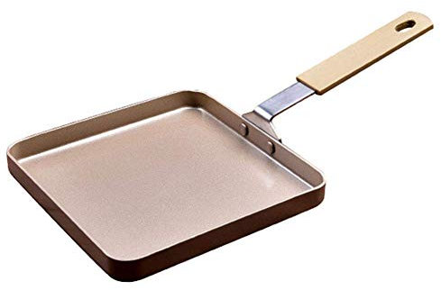 Padella per Crepe Quadrata Antiaderente, griglia con Base in Acciaio al Carbonio Resistente a induzione Compatibile per cuocere Torte, Uova Fritte, Mini pentole, Padella Metallica Interesting