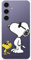 Schutzhülle kompatibel mit Samsung Galaxy S24 Plus, offizielle Peanuts Woodstock und Snoopy Posado, um Ihr Handy zu schützen, flexible transparente Silikonhülle mit offizieller Snoopy-Lizenz