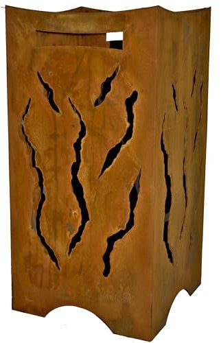 Rostikal Feuerkorb Feuertonne - Extra stabil & im Rost-Look, perfekt für gemütliche Abende - Ideal für Gartenpartys & zaubert stimmungsvolles Ambiente