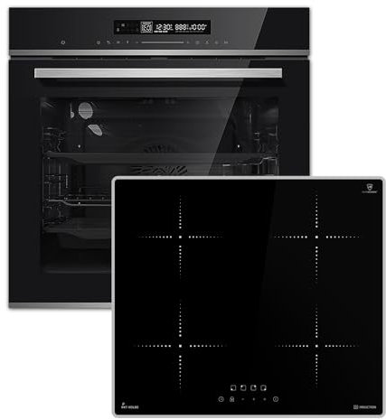Conjunto: 60cm Horno electrico empotrable EB8017ED + 59cm Placa induccion IH85900ED | Catálisis | Función Pizza | Parrilla | Aire circulante | Aire caliente | Temporizador automático | SET8017IH859ED