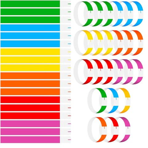 Bracelets D'identification,Bracelets D'entrée,Bracelets Evénementiels,Bracelets en Papier, Imperméables Bracelet d'Identification,Bracelets de Fête,Bracelets pour Événements,pour événements (180pcs)