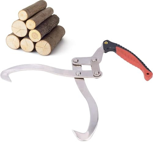 Pinza Per Legno, 12 Pollici Pinza Per Tronchi Gancio Per Sollevamento Tronchi Manuale Per Legno Pinze Forestali Per Tronchi D'Albero Pinze Per Imballare Legno Pinze Per Imballare Da Giardino