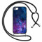 Yoedge Handykette Handyhülle für iPhone 8/7/SE 2020/SE 2022 4,7 Hülle mit Band, Aesthetic Muster Case mit zum Umhängen Kordel, Weich TPU Silikon Stoßfest Schutzhülle Cover für iPhone 7,Schwarz