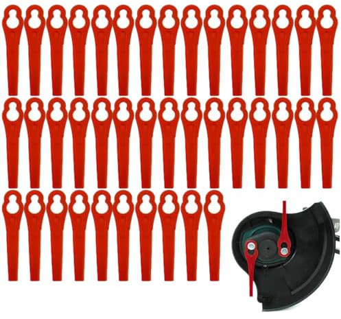 EYVRPAU 40-teiliges Set für Einhell Rasenmäherzubehör Ersatzklingensatz für FRT18A, FRT18A1, Art 46155, FRT20A1, Einhell BG-CT 18 Li, RG-CT 18 Li, GE-CT 18 Li, GC-RT 18 Li.