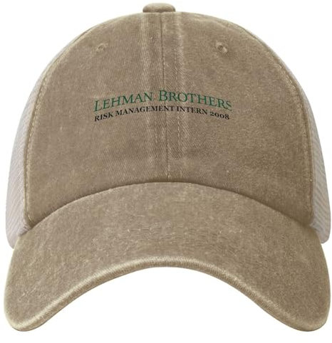 RDCGRS Baseball Cap Lehman Brothers Risk Management Intern Trendy Trucker Hat Summer Female Male Sports Snapback Cap Outdoors Halloween