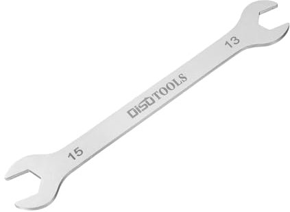 sourcing map Thin Open End Wrench 13mm x 15mm Metric Sandblasting Plated 3cr13 Stainless Steel, Double Ended Slim Spanner for Household Maintenance and General Repairs