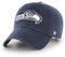 '47 NFL Seattle Seahawks Clean Up Unisex-Baseballkappe, Verstellbarer Riemenverschluss, Einheitsgröße, Team Logo, Farbe Navy Blau