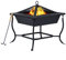 17 Zoll Feuerstelle, Quadratische Brennende Feuerstelle Im Freien, Brennende Lagerfeuer Grube, Feuerstelle, Kamin mit Funken Bildschirm & Griff Bar, für Hinterhof, Veranda, Deck,