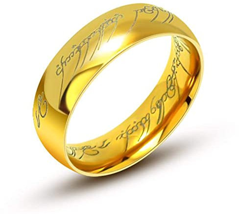 AURSTORE® Jewellery 6mm Tungsten Ring Einzelring 3 Farben und Größen wählbar 56-68 Kette 54cm, Legierter Stahl, Kein Edelstein