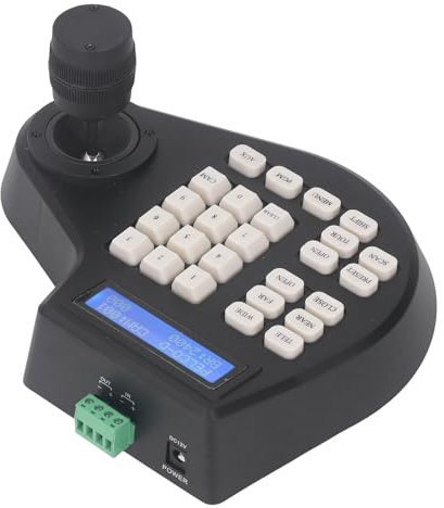 Analog PTZ -Tastatur -Controller für die Kuppelkamera mit 2D -Joystick -Steuerung für Sicherheitsüberwachung, Bus (EU-Stecker 100-240V)
