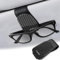 T-carbon Brillenhalter für Auto Sonnenblende, kohlefaser Leder Sonnenbrillen Halterung für Auto Visier Ticket-Kartenclip Magnetische Sonnenbrillenhalter Glossy Glassfaser Rot