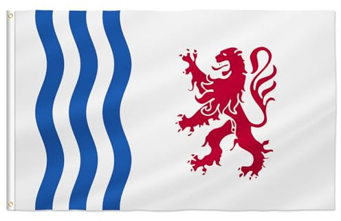 PTEROSAUR Nouvelle-Aquitaine-Flagge, Flaggen mit Messingösen, Dekoration für drinnen und draußen, (Nouvelle-Aquitaine, 60 x 90 cm)