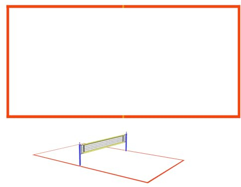 Strandvolleyballlinien - Hochleistungsdividierende Linien | Volleyballlinien Für Den, Professionelle Grasvolleyballlinien | Volleyball-Netz Mit Anti-SAG System, Wiederverwendbare Tragbare Sportartikel
