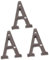 NUOBESTY 3pcs Vintage Cast Iron Letter A House Letter for Outdoor Decor Durable Wall Signage for Mailbox and Address Identification Elegant Ironwork Craftsmanship