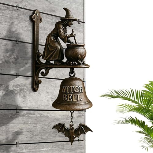 Sonnette pour Ouverture de Porte | Sonnette rétro sorcière Teckel,Clochette Décorative Murale À Sonner Manuel pour Mur Boutique Cour Porche Cadeau Maison Neuve Entrée