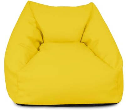 rucomfy Beanbags Snuggle Bean Bag Chair - Kids Armchair Beanbag Seat with Filling Included - Childrens Bedroom Furniture for Boys and Girls - 50 x 46 x 48cm (Yellow, Beanbag Only)