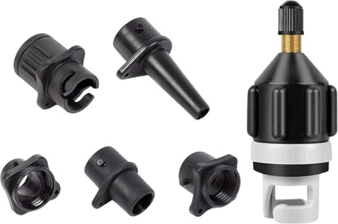 BOGCLEE SUP Pump Adapter, Paddle Board Pump Adaptor Kit, Universal Multifunction Air Valve Converter Attachment with Multiple Nozzles for SUP, Paddle Board, Kayak, Inflatable Boat, Dinghy