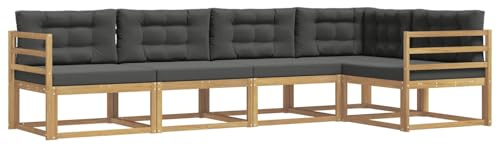 vidaXL Outdoor-Sofagarnitur 4 pcs Weiß und Anthrazit Polyester, Moderne Terrasse, langlebige Outdoor-Möbel, wetterfeste Lounge, gemütliches Sofa, vielseitige Pool-Couch
