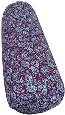 Tvamm Lifestyle Yoga Bolster 65x22 cm 2018, Yin Yoga, Rucken, Meditation Kissen mit Buchweizenschale gefüllt (Indra)