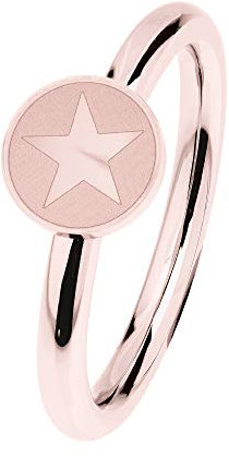 Ernstes Design Evia Ring R488 Stern Edelstahl vergoldet Vorsteckring