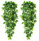 CEWOR - 2 plantas colgantes artificiales de 1,10 m de hiedra falsa, hojas de hiedra para pared, hogar, habitación, jardín, boda, decoración exterior (sin cestas)