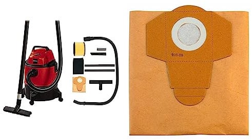 Einhell Nass-Trockensauger TC-VC 1825 (1.250 W, 25 l-Behälter, 180 mbar Saugleistung, Blasanschluss, inkl. Saugschlauch, Kombidüse + Fugendüse, 6x Schmutzfangsack)