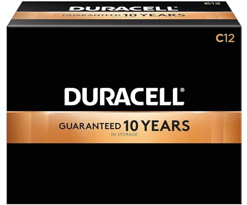 Duracell PGD MN1400 Coppertop Battery, Alkaline, C Size (Pack of 12)
