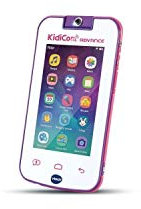 VTech - KidiCom Advance Blanc et Rose, Le Portable Enfant sans Forfait – Version FR