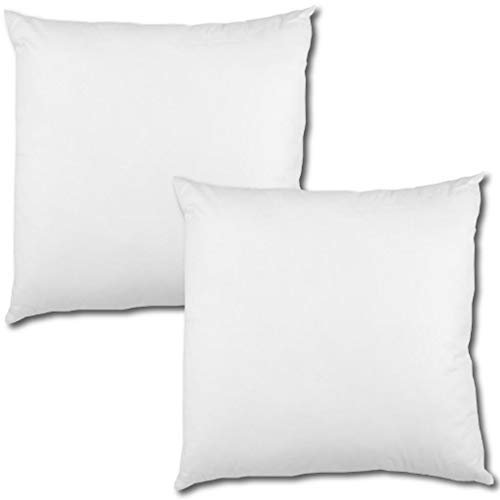 Bestlivings 2er Set Feder Füllkissen 40x40cm weiß, bei 30° waschbar, viele Größen
