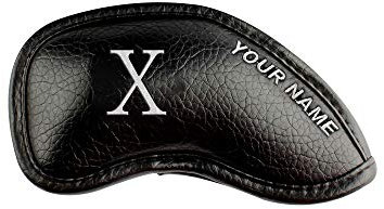Craftsman Golf 12pcs Thick Synthetic Leather Golf Iron Head Covers Set Headcover Fit All Brands Callaway, Ping, Taylormade, Cobra Etc. (Custom 1pc X Cover)