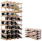 RELAX4LIFE Casier à Vin en Pin Massif sur Pieds pour 40 Bouteilles, Porte-Bouteilles Extensible Horizontal pour Cuisine/Salon/Bar, Structure Stable et Assemblage Simple, 33 X 24 X 102,5 CM