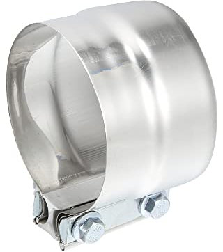 X AUTOHAUX 4 Lap Joint Exhaust Band Clamp Pipe Stainless Steel 75mm Length