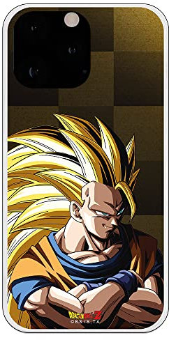 Personalaizer Dragon Ball Z Goku Super Saiyan SS3 Case for iPhone 14 Pro MAX - Transparent Flexible TPU Silicone Case - Official License