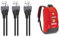 Energizer - 3 x USB-C Cable 1.2m - Charging & Sync (2.4A/480Mbps) for Mobile Phones + Backpack 10L