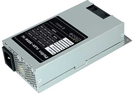 Ptcliss Fuente de alimentación Flex ATX de 300 vatios 1U con cables fijos con conector PCIe de 6 pines, flex-300 W