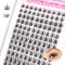 CALAILIS Wimpern Einzeln, 120 Pcs DIY Einzelne Wimpern Für Die Selbstanwendung Von Lash Extesnion Zu Hause, 10-16mm D Curl Cluster Individual Lashes (CDD08-MIX)