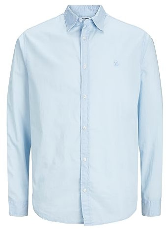 JACK & JONES Jjepaulos T-Shirt Ls Sn Jeans, Windsurfer, L Homme