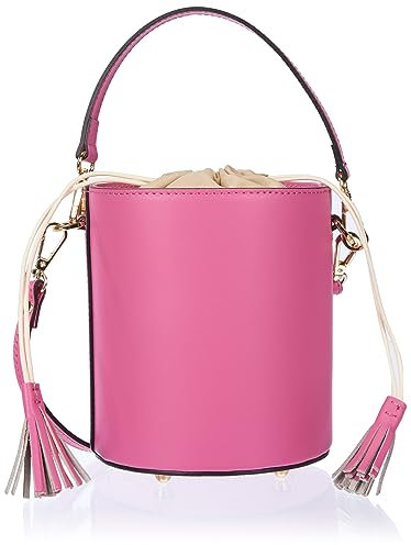 IZIA Women's Bucket Bag aus Leder, Pink