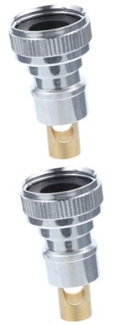 HOMSFOU 2st Wasserhahn-schlauchadapter Für Waschbecken Wasserhahnadapter Mit Schnellanschluss Waschmaschinen Einbau Schlauchadapter Für Spültischarmatur Kupfer Tragbar Wasserspeier