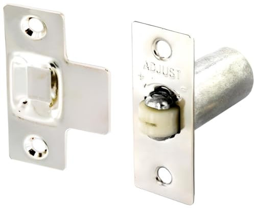 AMK® Securit Adjustable Roller Ball Door Catch Nickel Plated with Fixing Screws
