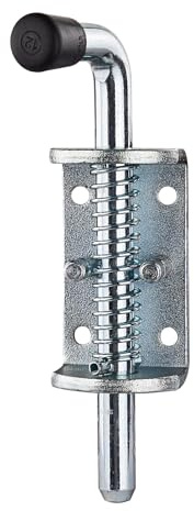Universal Federriegel Riegel Verschlussriegel Türriegel Torriegel verzinkt | Mit Arretierung, Für Fahrzeugbau, PKW Anhänger, Anbaugeräte, Baumaschine