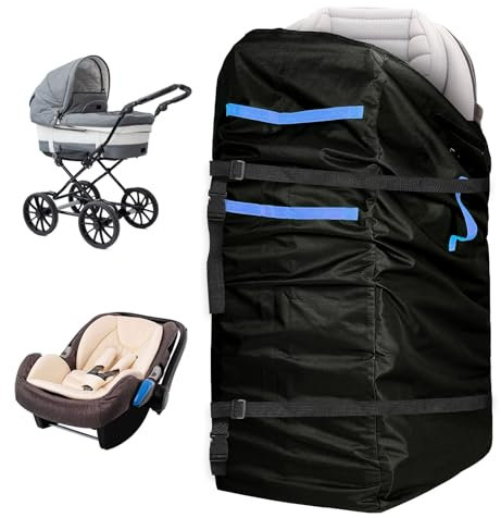 LIHAO Transporttasche Kinderwagen Flugzeug 120x61x46cm Gate Check Reisetasche Wasserdicht 720D Kinderwagen Abdeckung Aufbewahrungstasche Schutzhülle für Kinderwagen Buggy Kindersitz Autositz