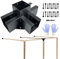 VoTwoofv Pergola-Halterungs-Set, 4 x 4, 4-Wege, rechtwinklige Eckhalterung, Holzarbeiten, Pergola-Set für Holzbalken (tatsächlich: 8,9 x 8,9 cm), Outdoor-Pavillons, Terrassen-Pergolen, Blockhütten – 1