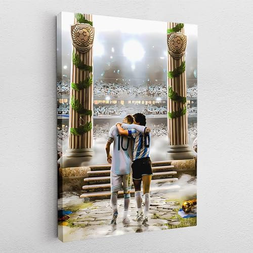 Poster Pop Art Graffiti Lionel Messi Diego Maradona Argentinien Wand Abstrakt Wandbilder Wohnzimmer Schlafzimmer Büro Wanddekoration Deko XXL günstig (Poster, 40x30 cm)