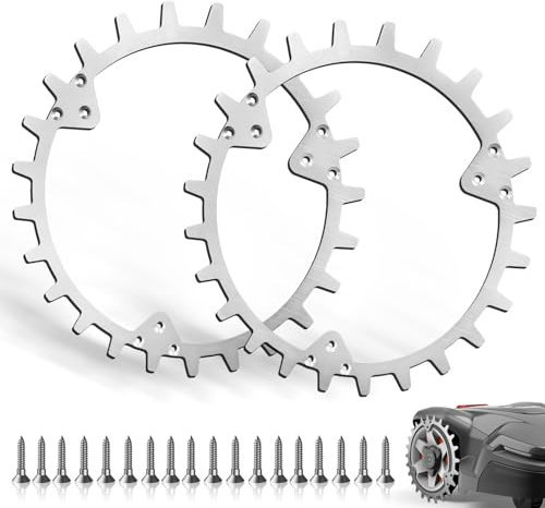Edelstahl Spikes für Husqvarna Automower 320/405X/430X/435X/440/450X, Spikes RasenTraktionsverbesserung für Mähroboter,aufwendig entgratet,Radgrösse 252mm(Nicht geeignet für NERA Serie)